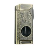 Quantoro Dört Torch Pürmüz V-Kesici/Delicili Bronz Metal Puro Çakmağı - TRZ1183