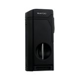 Quantoro Dört Torch Pürmüz V-Kesici/Delicili Siyah Metal Puro Çakmağı