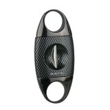 Quantoro Gunmetal Karbon Desenli Metal V-Cut Puro Makası Kesici