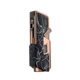 Quantoro Tek Torch Pürmüz Delicili/İğneli Bakır Siyah Desenli Metal Puro Çakmağı