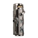 Quantoro Tek Torch Pürmüz Delicili/İğneli Gümüş Metal Puro Çakmağı - TRZ1180