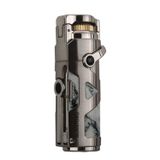 Quantoro Tek Torch Pürmüz Delicili/İğneli Gümüş Metal Puro Çakmağı