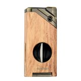 Quantoro Tek Torch Pürmüz V-Cut Ahşap Desenli Metal Puro Çakmağı - TRZ1121