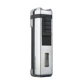 Quantoro Üç Torch Pürmüz Delicili Gümüş Metal Puro Çakmağı - TRZ1205