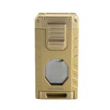 Quantoro Üç Torch Pürmüz Easy S/İğneli/Delicili Gold Metal Puro Çakmağı - TRZ1201
