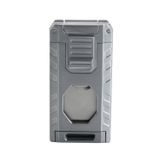 Quantoro Üç Torch Pürmüz Easy S/İğneli/Delicili Gümüş Metal Puro Çakmağı