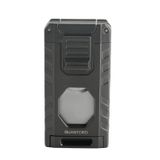 Quantoro Üç Torch Pürmüz Easy S/İğneli/Delicili Gunmetal Metal Puro Çakmağı