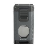 Quantoro Üç Torch Pürmüz Easy S/İğneli/Delicili Kırık Gümüş Metal Puro Çakmağı - TRZ1167