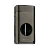 Quantoro Üç Torch V Kesicili Gunmetal Metal Puro Çakmağı
