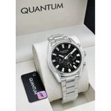 Quantum 24 Ay Garantili Çelik Kordon Safir Cam 10Atm Su Geçirmezlik Çelik Kordon Erkek Kol Saati