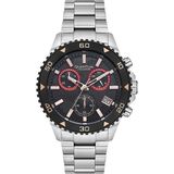 Quantum Erkek Kol Saati 44 mm Metal Kordon 10 Atm - Gümüş - Siyah