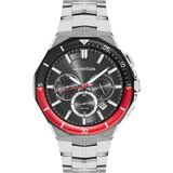 Quantum Erkek Kol Saati 46 mm Metal Kordon 10 Atm - Gümüş - Siyah