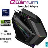 Quantum Gaming Ironclad Abyss Ultra 9 285K 32GB Ddr5 1tb Nvme RTX5060TI 16GB 240MM Sıvı Soğutmalı Gaming Desktop - FreeDos