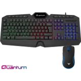 Quantum Gaming Kablolu Klavye Mouse Set Gaming-Quantum Gaming QG-Q6548QU Renkli Arkadan Aydınlatmalı+8000Dpi Mouse Su geçirmez-Multimedya fonksiyonlu 10 özel tuş