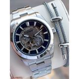 Quantum Otomatik Mekanizma Sapphire Cizilmez Cam Çelik Kordon 10 Atm Erkek Kol Saat EMG.1132.390 EQMG.1132.390