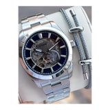 Quantum Otomatik Mekanizma Sapphire Cizilmez Cam Çelik Kordon 10 Atm Erkek Kol Saat Emg.1132.390