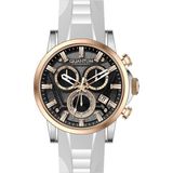 Quantum PWG1126.563 Quartz Kornograflı Silikon Rose/gri 46 mm Erkek Kol Saati - Çok Renkli