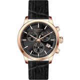 Quantum PWG1197.451 Quartz Deri Siyah 42 mm Erkek Kol Saati - Çok Renkli