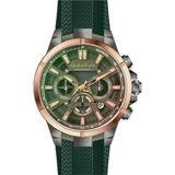 Quantum TTG1003.075 Quartz Yeşil Silikon Kronolu 47 mm Erkek Kol Saati - Renkli