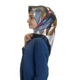 Quare Fırça Desen Kristal Eşarp 01066 SİYAH BEYAZ