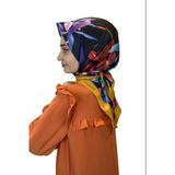 Quare Kristal Eşarp, Yaprak Desenli Kristal Rayon Eşarp 01064 KOYU SARI