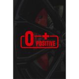 Quart Aksesuar 0+ Pozitif Kan Grubu Motor Araba Cam Sticker Kırmızı 11x5 cm, qak2876236205