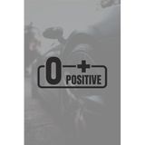 Quart Aksesuar 0+ Pozitif Kan Grubu Motor Araba Cam Sticker Siyah 11x5 cm, qak2876236205