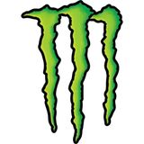 Quart Aksesuar 11 x 8 cm Monster Sticker Motor Araba Kask Laptop Sticker - Renkli