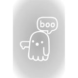 Quart Aksesuar 15 x 10 cm Ghost Hayalet Boo Sticker Oto Cam Sticker Araba Sticker