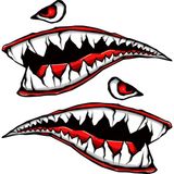 Quart Aksesuar 19 x 10 cm Köpek Balığı Shark Sticker Motor Araba Kask Laptop Sticker - Renkli