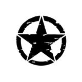 Quart Aksesuar 2 Adet Army Star, Askeri Yıldız Off Road Sticker Siyah 20 Cm 795258220163