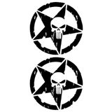 Quart Aksesuar 2 Adet Army Star Kuru Kafa Askeri Yıldız Off Road Sticker 30 Cm Siyah 795258222099