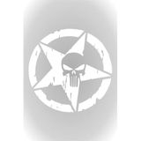 Quart Aksesuar 20 x 20 cm Army Star Kuru Kafa Askeri Yıldız Off Road Sticker