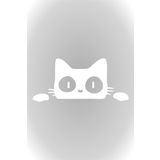 Quart Aksesuar 20 x 9 cm Kedi Bagajdan Bakan Kedi Sticker Oto Sticker Araba Cam Sticker Beyaz