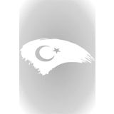 Quart Aksesuar 25 x 13 cm Türk Bayrağı Türkiye Bayrak Sticker Beyaz