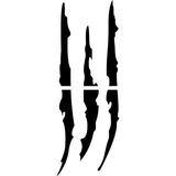Quart Aksesuar 30 x 10 cm Monster Pençe Oto Sticker Araba Far Sticker - Siyah