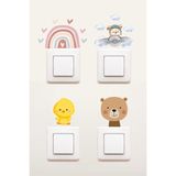 Quart Aksesuar 4 Adet Çocuk Odası Priz Sticker Duvar Sticker 012