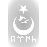 Quart Aksesuar Ay Yıldız Kurt Göktürkçe Türk Yazısı Kurt Sticker Beyaz 30 Cm 795258221399