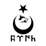 Quart Aksesuar Ay Yıldız Kurt Göktürkçe Türk Yazısı Kurt Sticker Siyah 30 Cm 795258221382