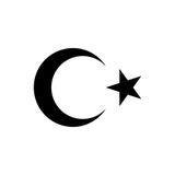 Quart Aksesuar Ay Yıldız Sticker Türk Bayrağı 20 cm Siyah, 795258224208