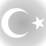 Quart Aksesuar Ay Yıldız Sticker Türk Bayrağı Oto Sticker Araba Cam Sticker - Beyaz - 15 x 11 cm