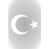 Quart Aksesuar Ay Yıldız Sticker Türk Bayrağı Sticker 10 x 7,5 cm Beyaz