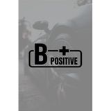 Quart Aksesuar B+ Pozitif Kan Grubu Motor Araba Cam Sticker Siyah 11x5 cm, qab8273478733