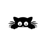 Quart Aksesuar Bagajdan Bakan Kedi Oto Sticker 30x12 cm Siyah, qa4209543310
