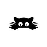 Quart Aksesuar Bagajdan Bakan Kedi Oto Sticker Araba Cam Sticker - Siyah - 15 x 6,5 cm