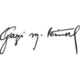 Quart Aksesuar Gazi M.kemal Atatürk Imza Sticker Oto Araba Cam Sticker - Siyah - 20 x 7 cm