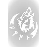 Quart Aksesuar Göktürk Türk Kurt Sticker Oto Araba Cam Sticker 20 cm Beyaz, 795258220705