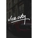 Quart Aksesuar GTA Vice City Oto Araba Motor Cam Sticker 15 x 7,5 cm Beyaz, qa789567918