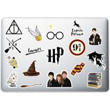 Quart Aksesuar Harry Potter 12'li Laptop Sticker Set Kendinden Yapışkanlı Desenler ve Ebatlar 24 x 15 cm