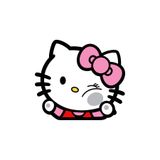 Quart Aksesuar Hello Kitty Sticker Motor Araba Cam Sticker 13 x 12 cm Kask Sticker